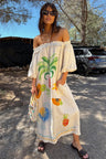 Casual And Fashionable Linen Loose One Shoulder Dress